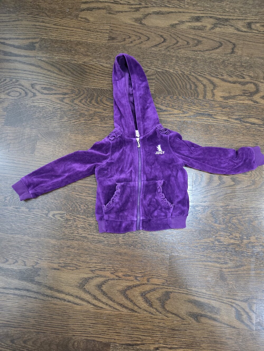 Juicy Couture Purple Velour Zip Hoodie Sz.3T